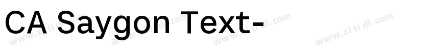 CA Saygon Text字体转换